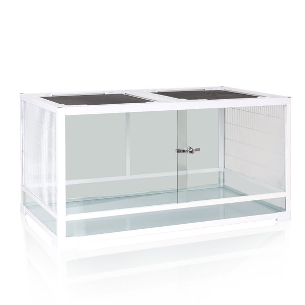 OiiBO Reptizoo Reptile Glass Terrarium, Sliding Doors With Screen